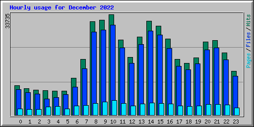 Hourly usage for December 2022